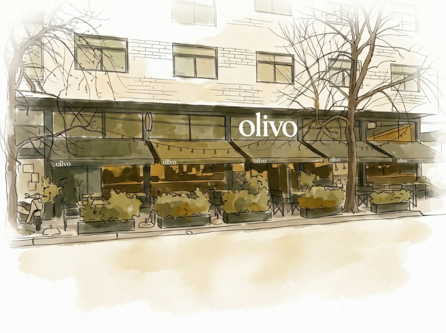 Fachada de Olivo Bragado, boceto